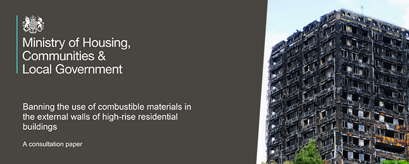 Banning the use of combustible materials in the external walls of high-rise residential buildings