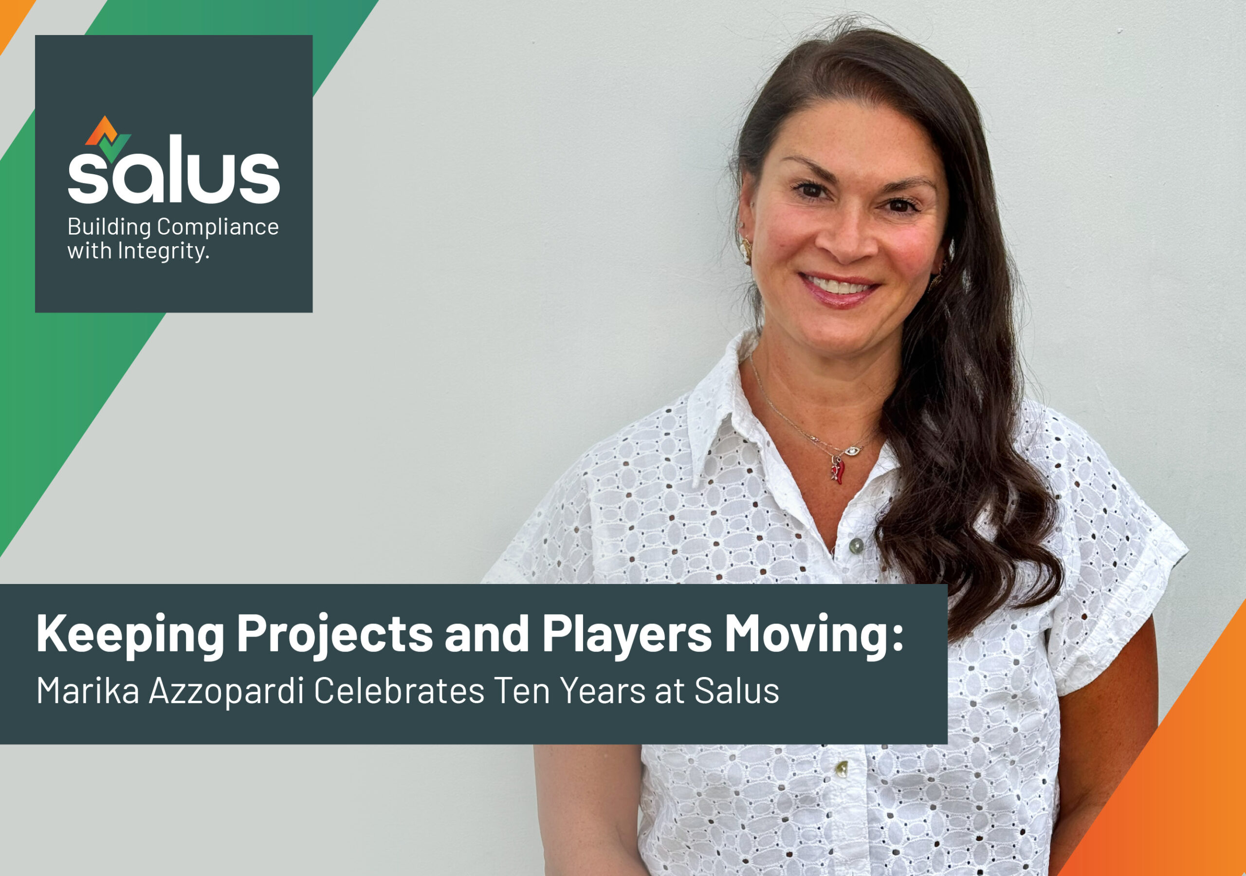 Marika Azzopardi celebrating ten years as a Technical Administrator at Salus